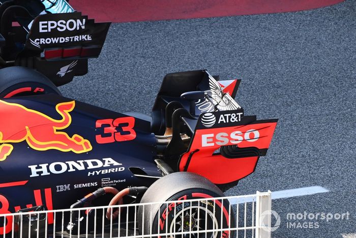 El monoplaza de Max Verstappen, Red Bull Racing RB16, en Parc Ferme