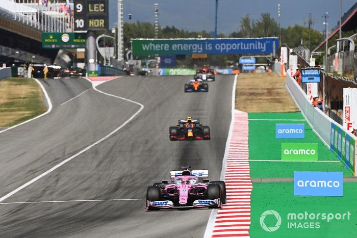 Sergio Pérez, Racing Point RP20, Alex Albon, Red Bull Racing RB16, Carlos Sainz Jr., McLaren MCL35