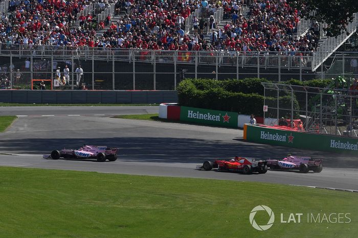 Ocon pressionava o mexicano, dando a nítida impressão que era o melhor do time que poderia chegar à terceira posição, deixando Ocon nervoso com a situação. No final, ambos não só não conseguiram o pódio, mas também foram ultrapassados por Sebastian Vettel.