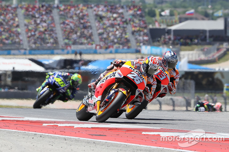 Dani Pedrosa, Repsol Honda Team, Marc Márquez, Repsol Honda Team, Valentino Rossi, Yamaha Factory Ra