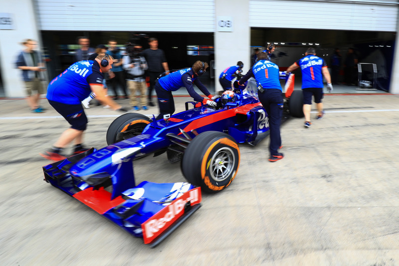 Marc Marquez, tests the Toro Rosso F1 car