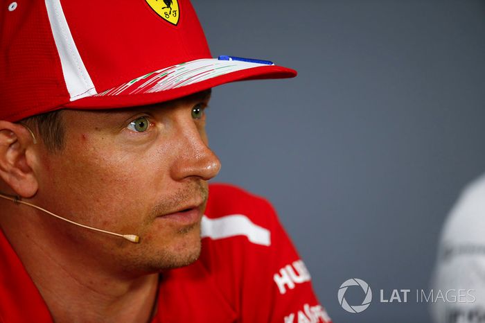Kimi Raikkonen, Ferrari, en la conferencia de prensa