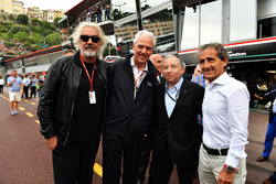 Flavio Briatore, Jerome Stoll, Director of Renault Sport F1, Jean Todt, FIA President and Alain Prost, Renault Sport F1 Team Special Advisor
