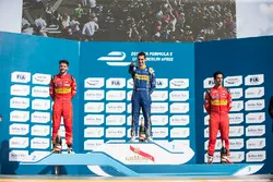 Podium: race winner Sébastien Buemi, Renault e.Dams, second place Daniel Abt, ABT Schaeffler Audi Sport, third place Lucas di Grassi, ABT Schaeffler Audi Sport