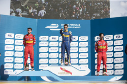 Podium: race winner Sébastien Buemi, Renault e.Dams, second place Daniel Abt, ABT Schaeffler Audi Sp