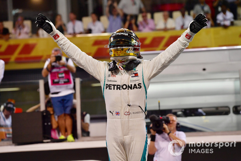 Lewis Hamilton, Mercedes AMG F1 celebra en Parc Ferme