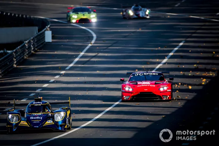 #38 JOTA Oreca 07 - Gibson: Roberto Gonzalez, Antonio Felix Da Costa, Anthony Davidson, #90 TF Sport Aston Martin Vantage: Salih Yoluc, Charles Eastwood, Jonathan Adam
