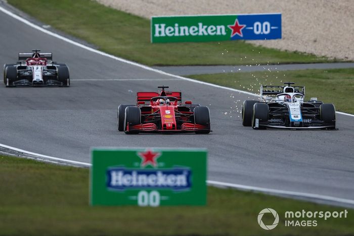 Sebastian Vettel, Ferrari SF1000, George Russell, Williams FW43