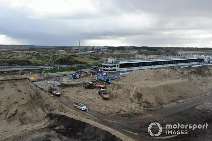Les travaux sur le circuit de Zandvoort pour le Grand Prix des Pays-Bas