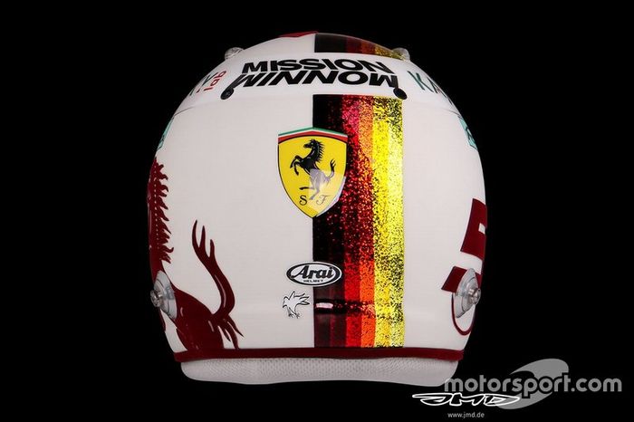 Il casco di Sebastian Vettel, Ferrari