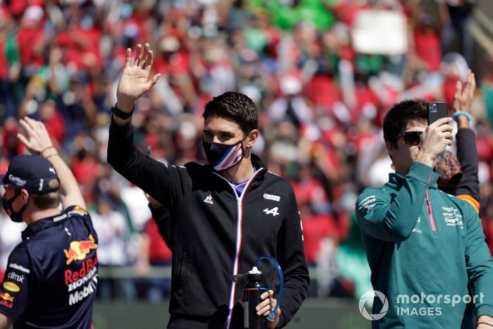 Esteban Ocon, Alpine F1 en el desfile de pilotos