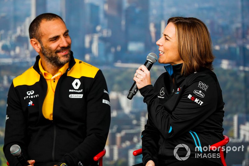 Сіріль Абітбуль, керівний директор Renault F1 Team, та Клер Вільямс, заступник керівника команди Williams Racing