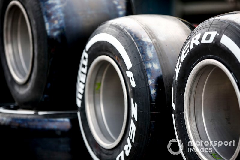 Pirelli tyres in the paddock