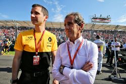 Remi Taffin, Renault Sport F1 motor técnico Director, Alain Prost, consejero especial de Renault Sport F1 Team