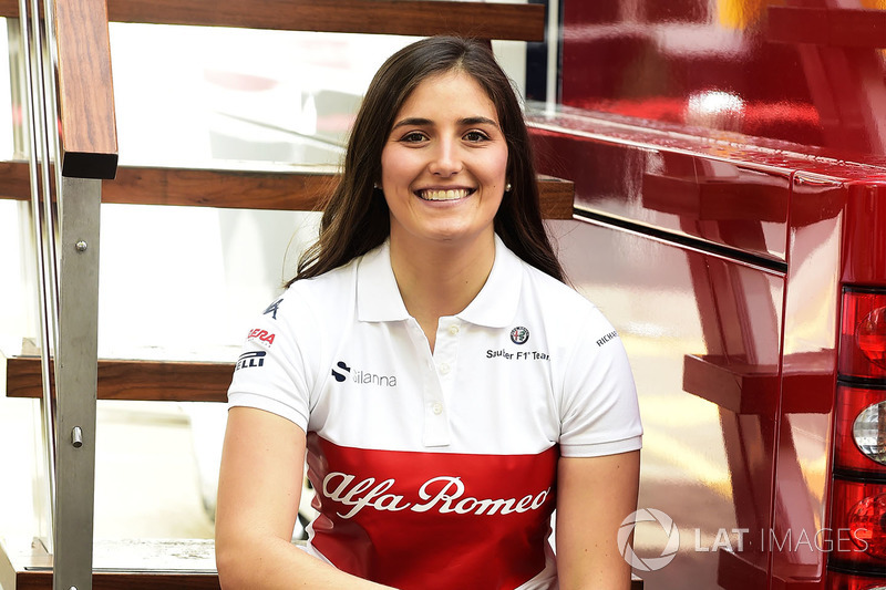 Tatiana Calderon, pilote d'essais Alfa Romeo Sauber F1