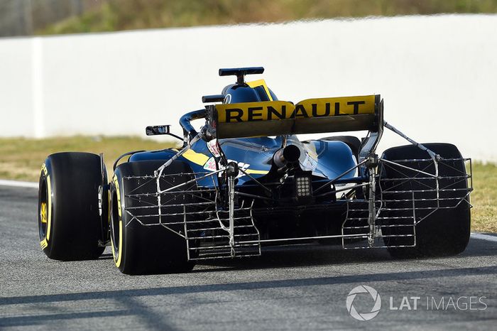 Nico Hulkenberg, Renault Sport F1 Team RS18 con un sensor aerodinámico.