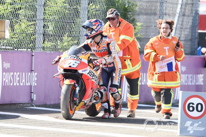 Dani Pedrosa, Repsol Honda Team después del choque