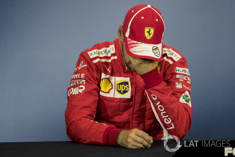 Sebastian Vettel, Ferrari en la conferencia de prensa
