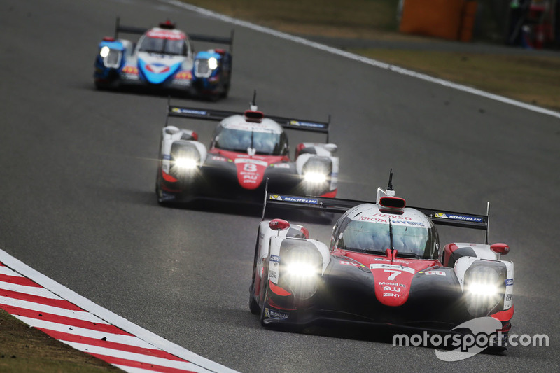 #7 Toyota Gazoo Racing Toyota TS050-Hybrid: Mike Conway, Kamui Kobayashi, Jose Maria Lopez, #8 Toyota Gazoo Racing Toyota TS050-Hybrid: Sébastien Buemi, Anthony Davidson, Kazuki Nakajima  