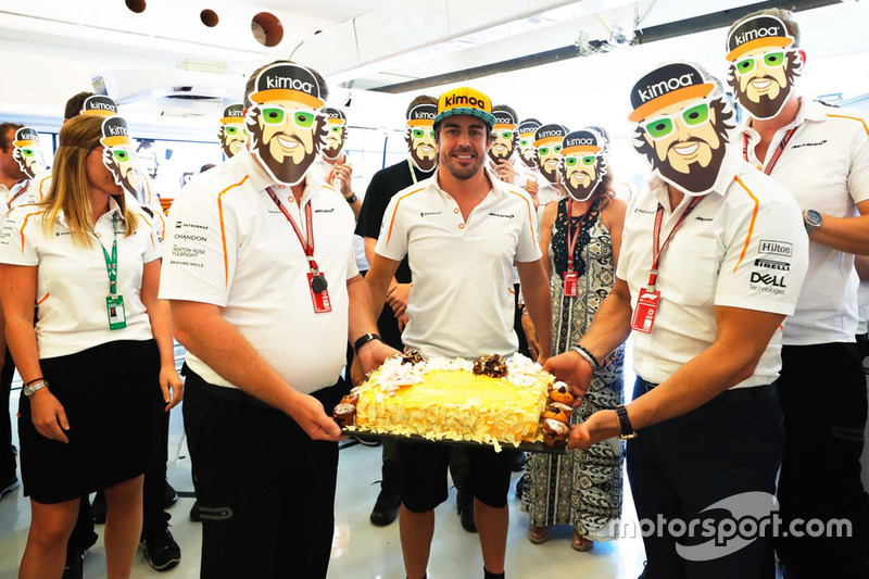Perayaan ulang tahun Fernando Alonso ke-37