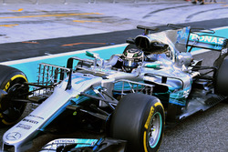 Valtteri Bottas, Mercedes-Benz F1 W08 with aero sensors