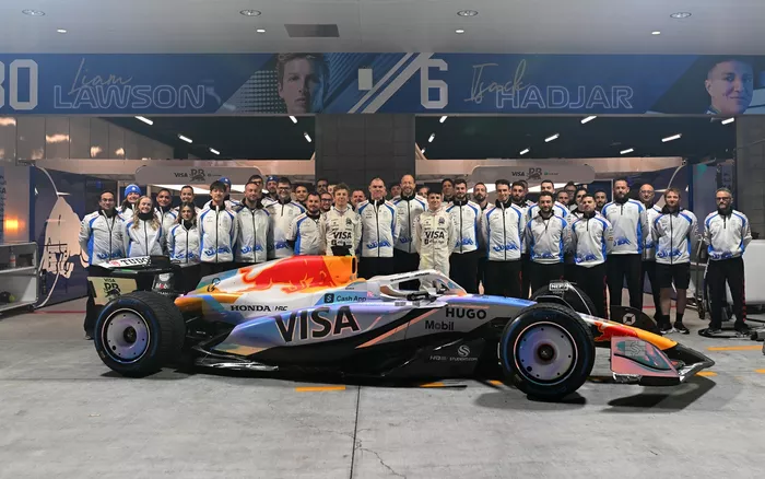 Racing Bulls team unveil their Las Vegas livery