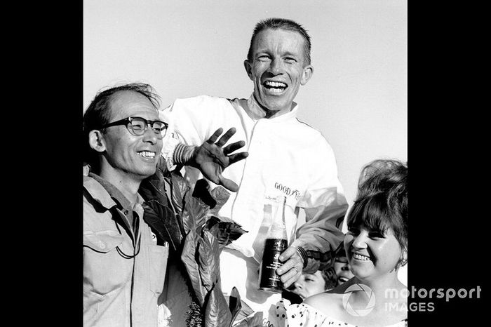 1965: 1. Richie Ginther, 2. Dan Gurney, 3. Mike Spence