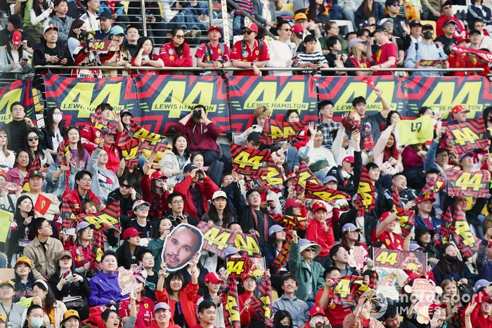 Fans of Lewis Hamilton, Ferrari