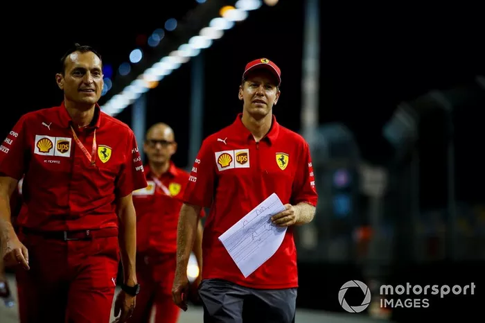 Sebastian Vettel, Ferrari cammina sulla pista
