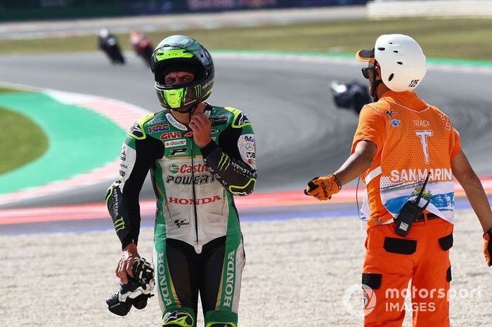 Cal Crutchlow, Team LCR Honda después de su caída