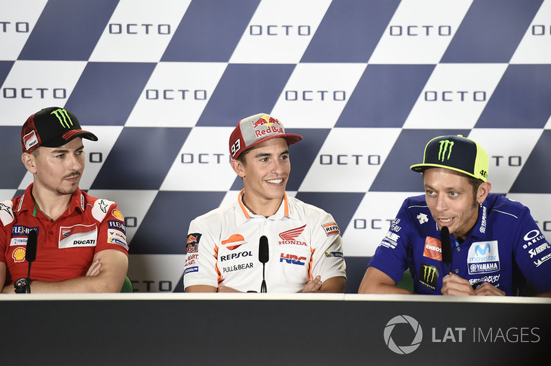 Хорхе Лоренсо, Ducati Team, Марк Маркес, Repsol Honda Team, Валентино Россі, Yamaha Factory Racing