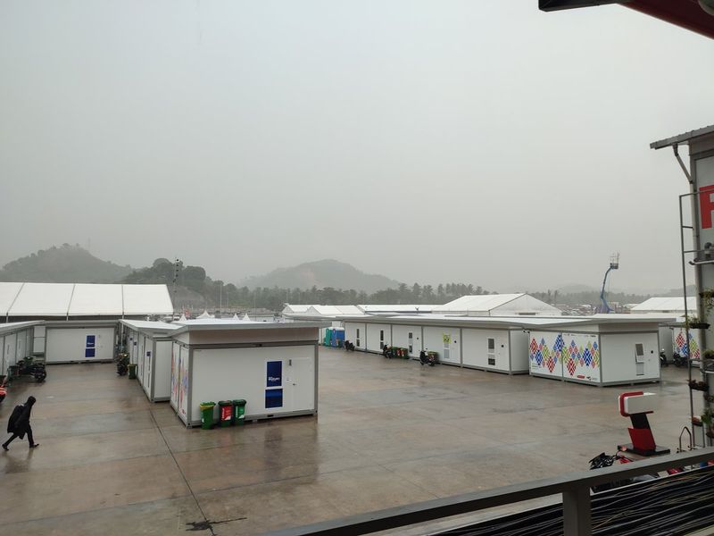 Lluvia en el circuito de Mandalika