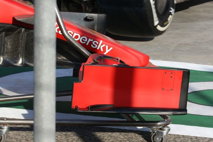 Detalle del alerón delantero del Ferrari SF1000
