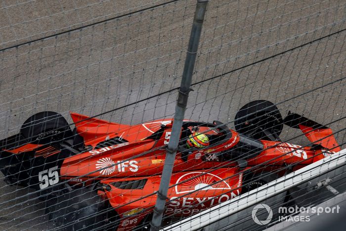 Benjamin Pedersen, A.J. Foyt Enterprises Chevrolet, accidente