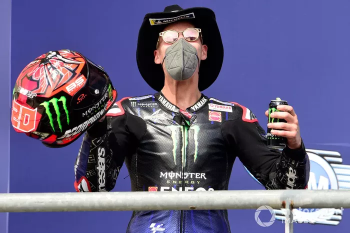 Podio: segundo lugar Fabio Quartararo, Yamaha Factory Racing