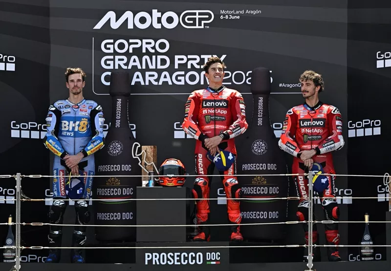 Francesco Bagnaia, Ducati Team, Alex Marquez, Gresini Racing, Marc Marquez, Ducati Team