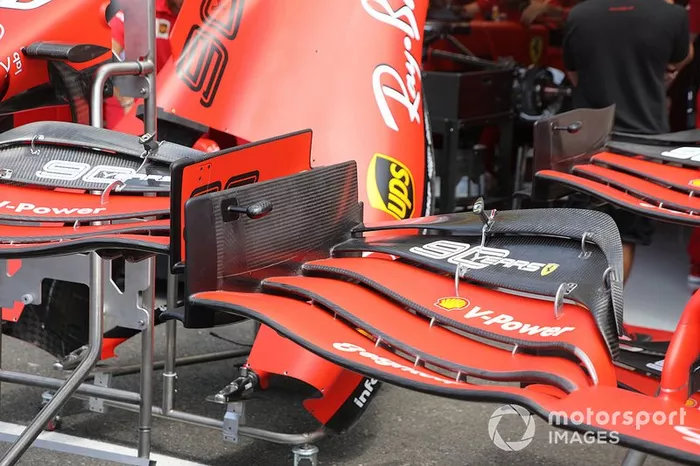 Detalle del alerón delantero del Ferrari SF90