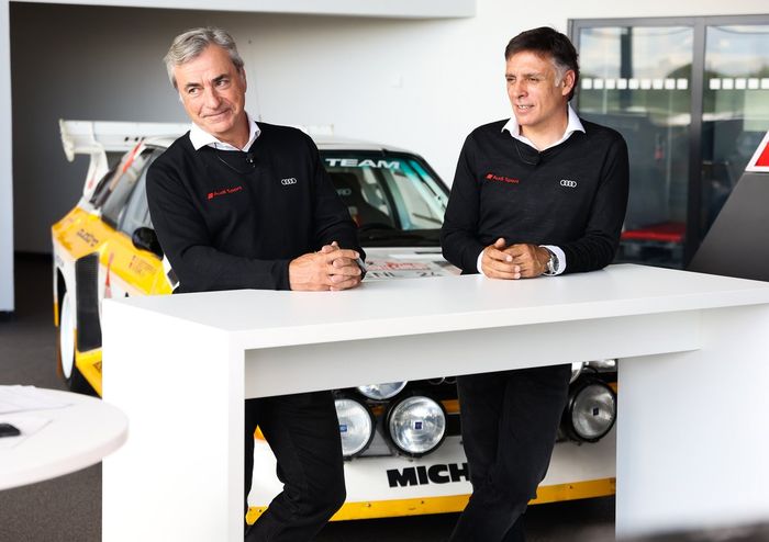 Carlos Sainz, Lucas Cruz, Audi Sport