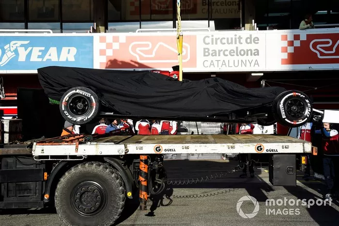 El auto de Kimi Raikkonen Alfa Romeo Racing C38 