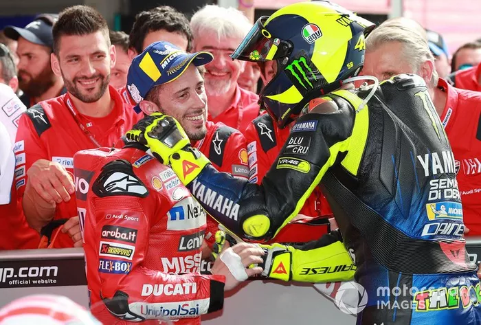 Andrea Dovizioso, Ducati Team, Valentino Rossi, Yamaha Factory Racing