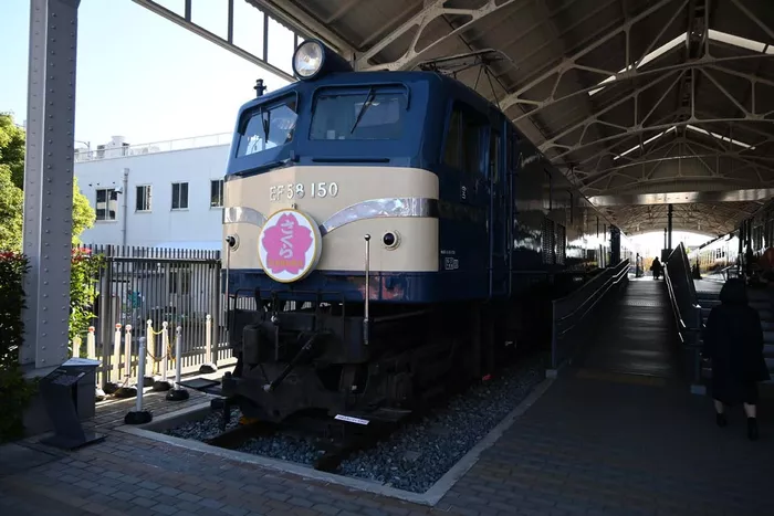 EF58 桜ヘッドマーク付｜京都鉄道博物館