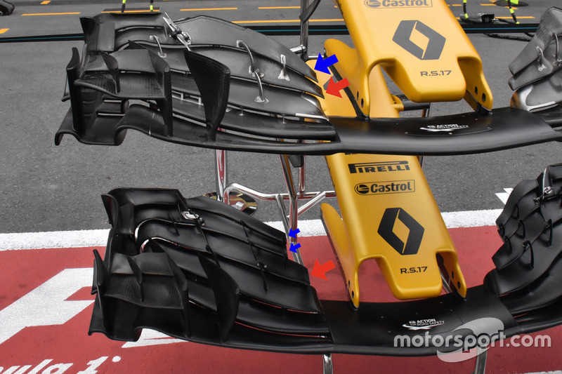 Renault Sport F1 Team RS17, alas delanteras