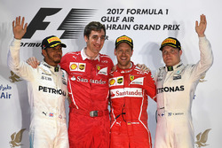 Podium: 1. Sebastian Vettel, Ferrari; 2. Lewis Hamilton, Mercedes AMG F1; 3. Valtteri Bottas, Merced