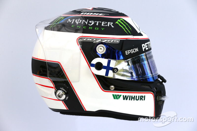 Le casque de Valtteri Bottas, Mercedes AMG F1 W08