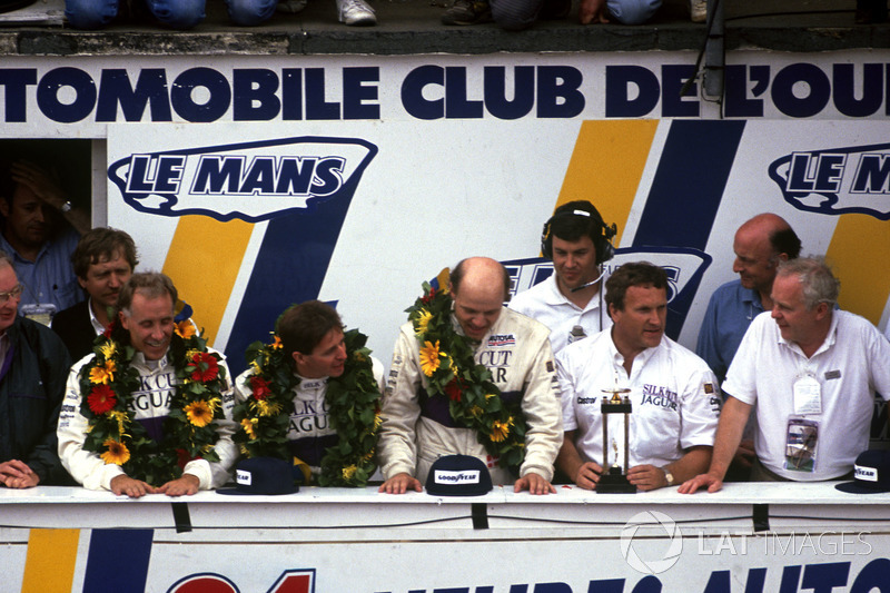 Podium: John Nielsen, Price Cobb, Eliseo Salazar, Martin Brundle, Jaguar XJR-12