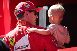Kimi Raikkonen, Ferrari with his son Robin