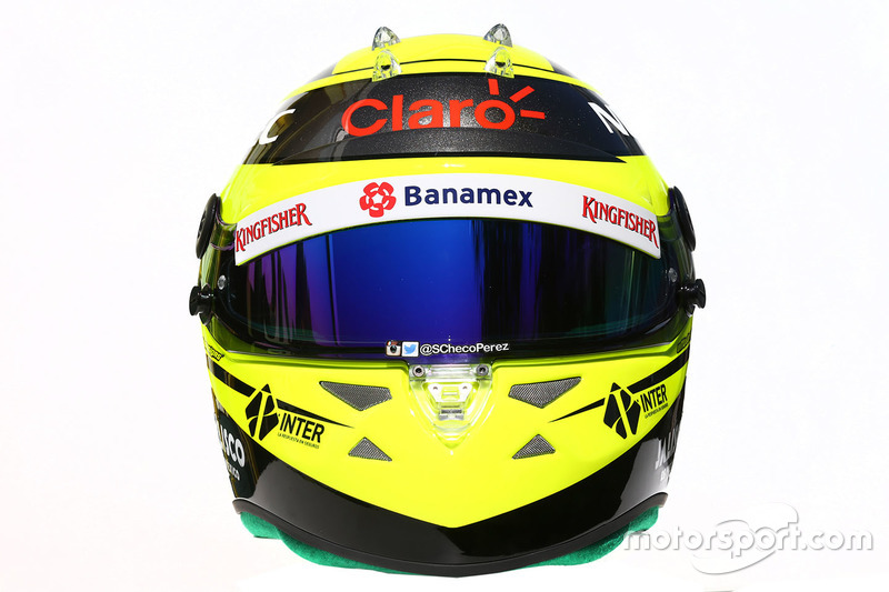 El casco de Sergio Pérez, Sahara Force India F1