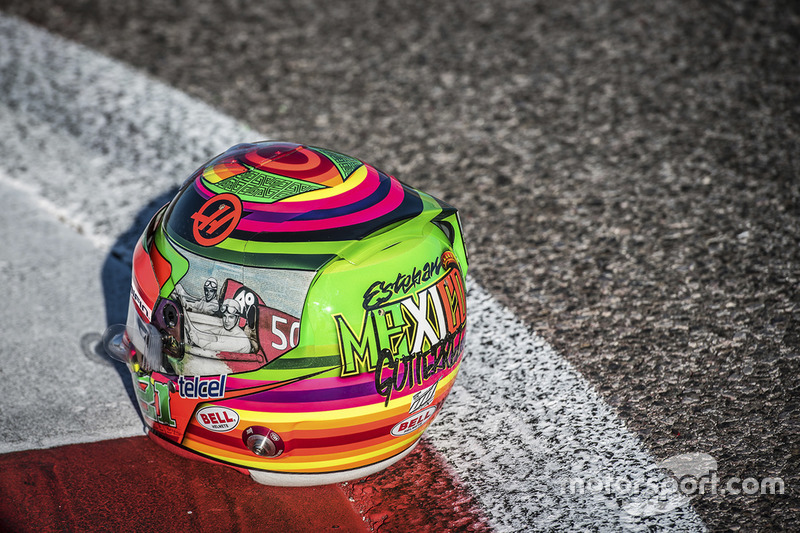 El casco edición especial que utilizará Esteban Gutiérrez, Haas F1 Team para el GP de México