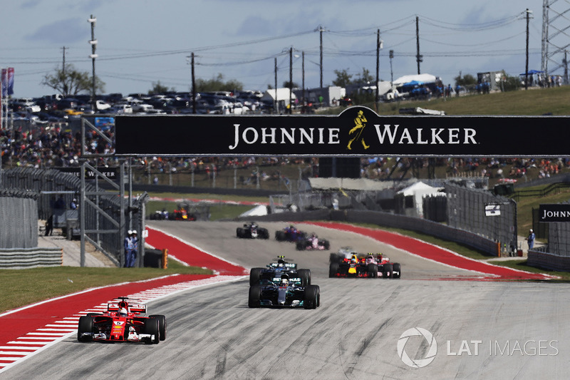 Себастьян Феттель, Ferrari SF70H, Льюіс Хемілтон, Mercedes AMG F1 W08, Валттері Боттас, Mercedes AMG F1 W08