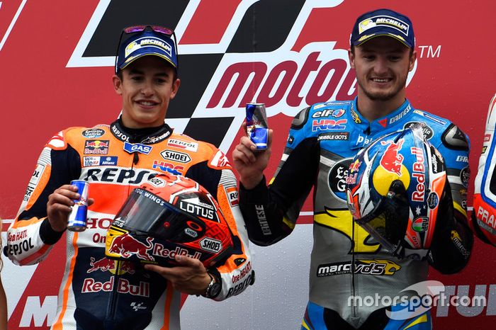 Podium: ganador, Jack Miller, Marc VDS Racing Honda, segundo, Marc Márquez, Repsol Honda Team
